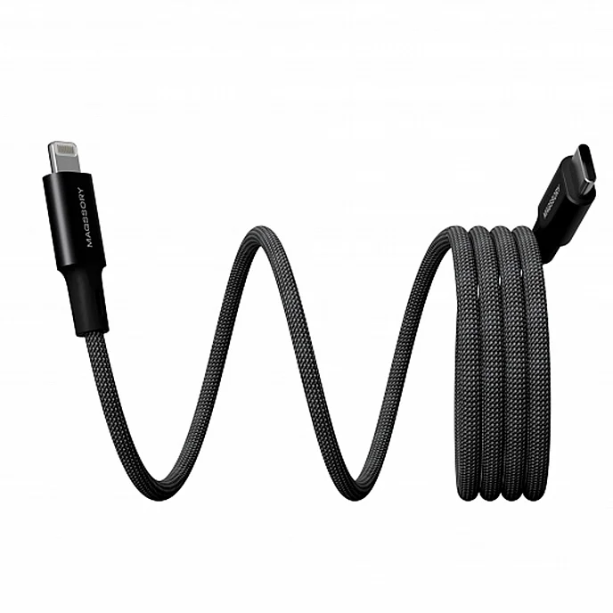 Кабель Magssory Link L 60W USB-C - Lightning Black 1.2m - рис.1