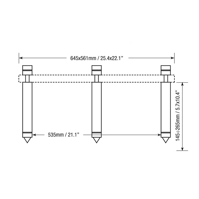 Ножки Solidsteel HS-Add Kit 205 Inox - рис.1