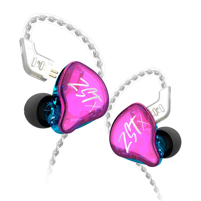 Наушники внутриканальные KZ ZST X Purple without mic - рис.0