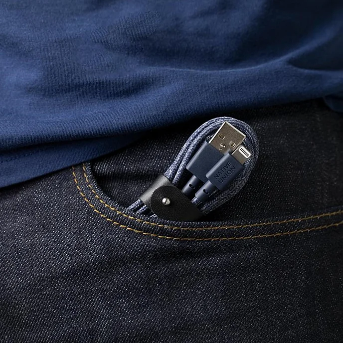 Кабель Native Union Belt USB-A - Lightning Indigo 1.2m - рис.2