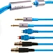 Кабель Dekoni Audio Presplit 6.35mm Unbalanced 64 Blue 1.6m - рис.1
