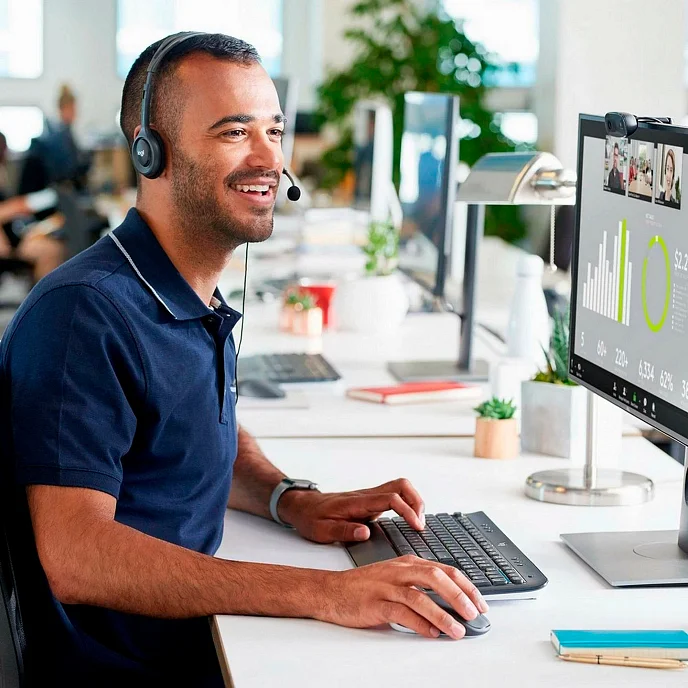 Гарнитура для call-центров Logitech Headset H110 Dark Grey - рис.8