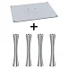 Стойка для Hi-Fi ddHiFi HS400 + SR100 x 4 Cool Gray/Silver - рис.0