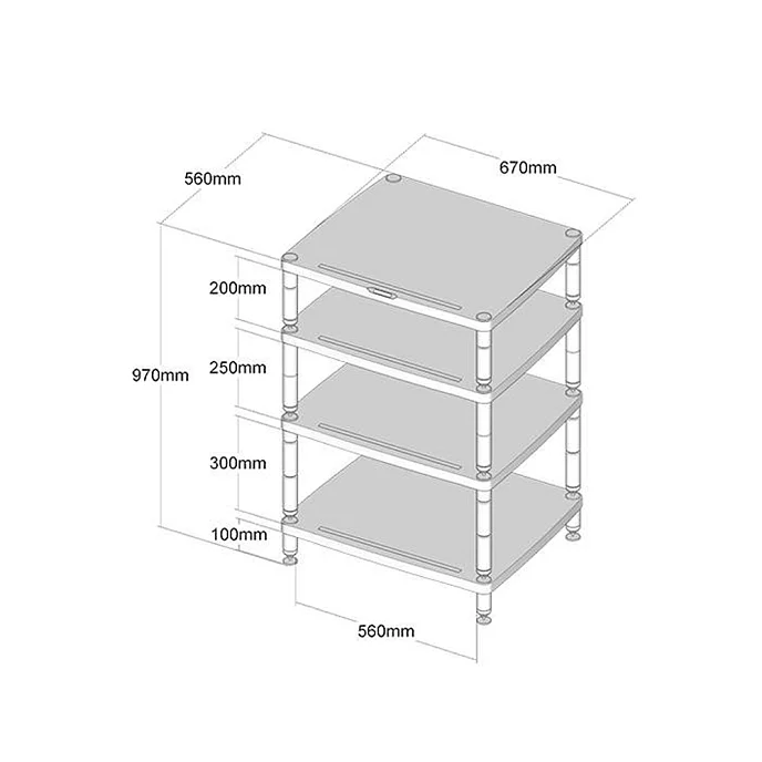 Стойка для Hi-Fi VOXmodule Cardinale LB Skin Black Gold - рис.1