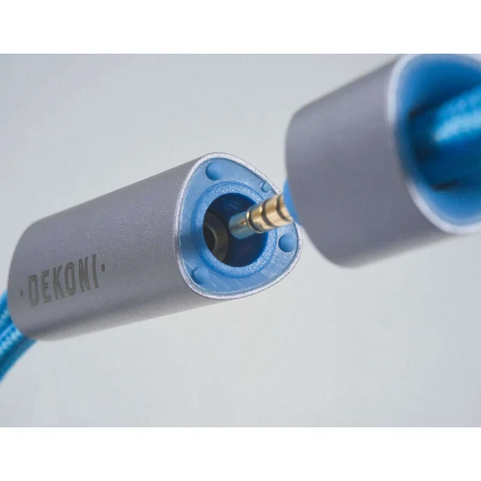 Кабель Dekoni Audio Postsplit 3.5mm with Nylon Woven Jacket Blue - рис.4