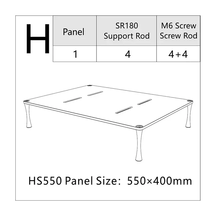 Стойка ddHiFi HS550 HiFi Stand Ground Layer Black - рис.1
