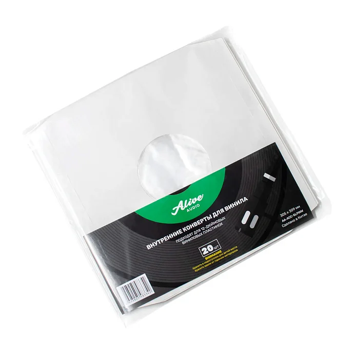 Конверт для пластинок внутренний Alive Audio AA-ACC-SLPINW white - рис.0
