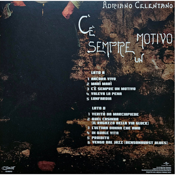 Виниловая пластинка Adriano Celentano – Ce Sempre Un Motivo LP - рис.1