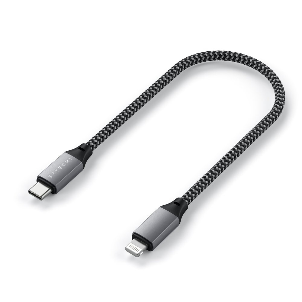 Кабель Satechi USB-C to Lightning MFI Cable Space gray 0.25 m - фото 1