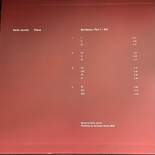 Виниловая пластинка Keith Jarrett - Bordeaux Concert - 2LP - рис.2