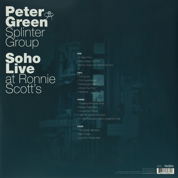 Виниловая пластинка Peter Green Splinter Group - Soho Live at Ronnie Scott's - рис.1