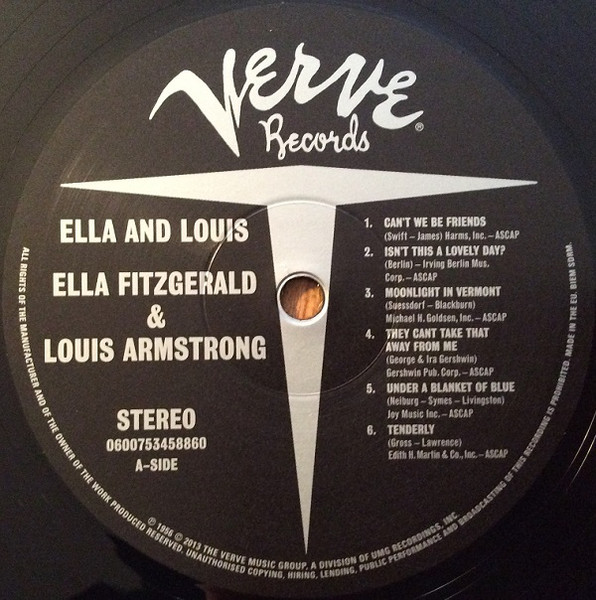 Виниловая пластинка Ella Fitzgerald & Louis Armstrong – Ella And Louis LP - рис.1