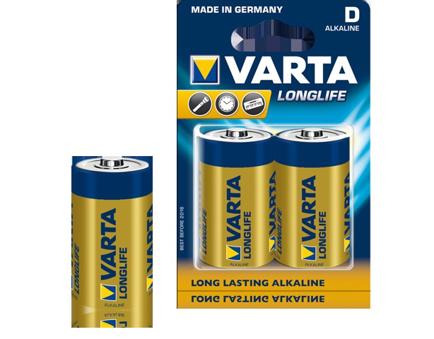 Батарея Varta VARTA Longlife Extra LR20/373 BL2 - рис.0