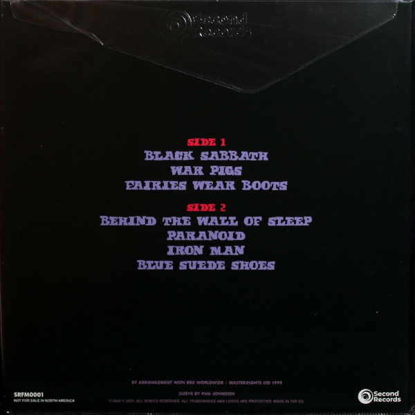 Виниловая пластинка Black Sabbath - Paranoia (BBC Sunday Show: London 1970) (coloured) LP - рис.1