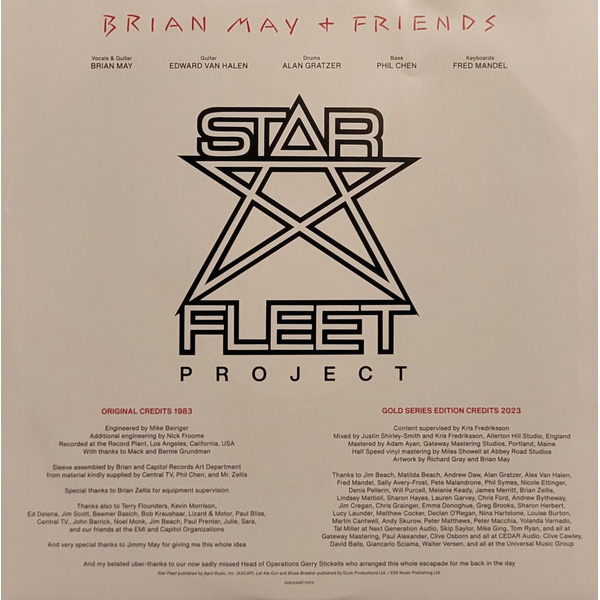 Виниловая пластинка Brian May + Friends – Star Fleet Project LP - рис.4