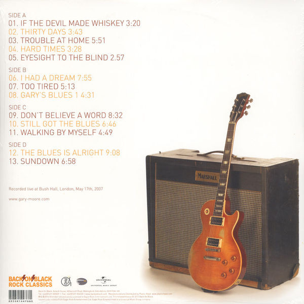 Виниловая пластинка Gary Moore - Live At Bush Hall LP - рис.1