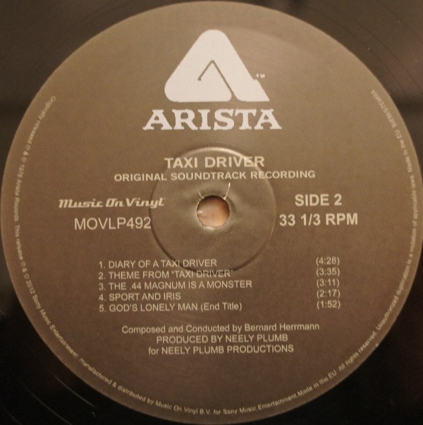 Виниловая пластинка Bernard Herrmann - Taxi Driver (Original Soundtrack Recording) - рис.3