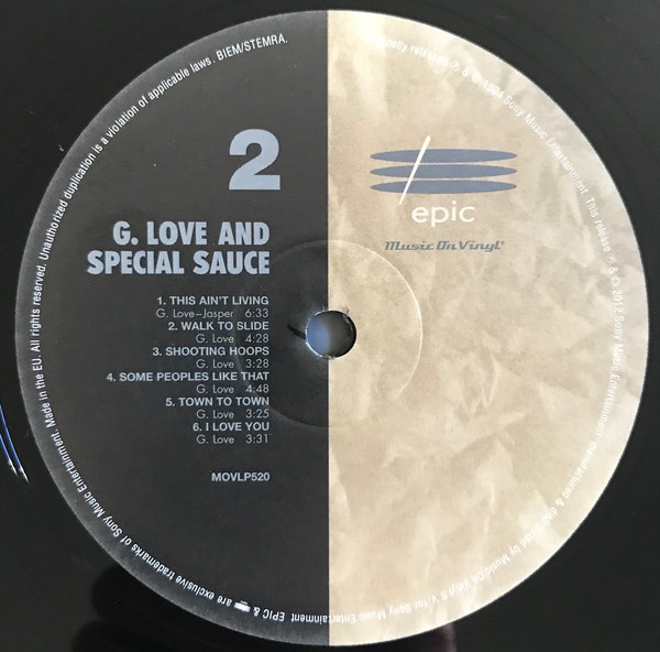Виниловая пластинка G. Love & Special Sauce - G. Love & Special Sauce - рис.3