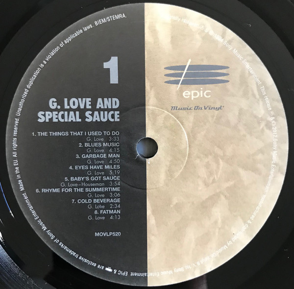 Виниловая пластинка G. Love & Special Sauce - G. Love & Special Sauce - рис.2