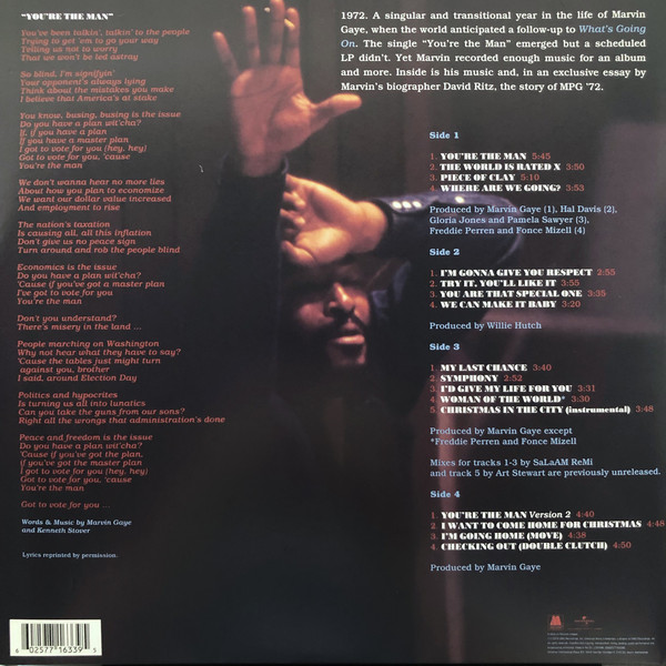 Виниловая пластинка Marvin Gaye - You're The Man - рис.3