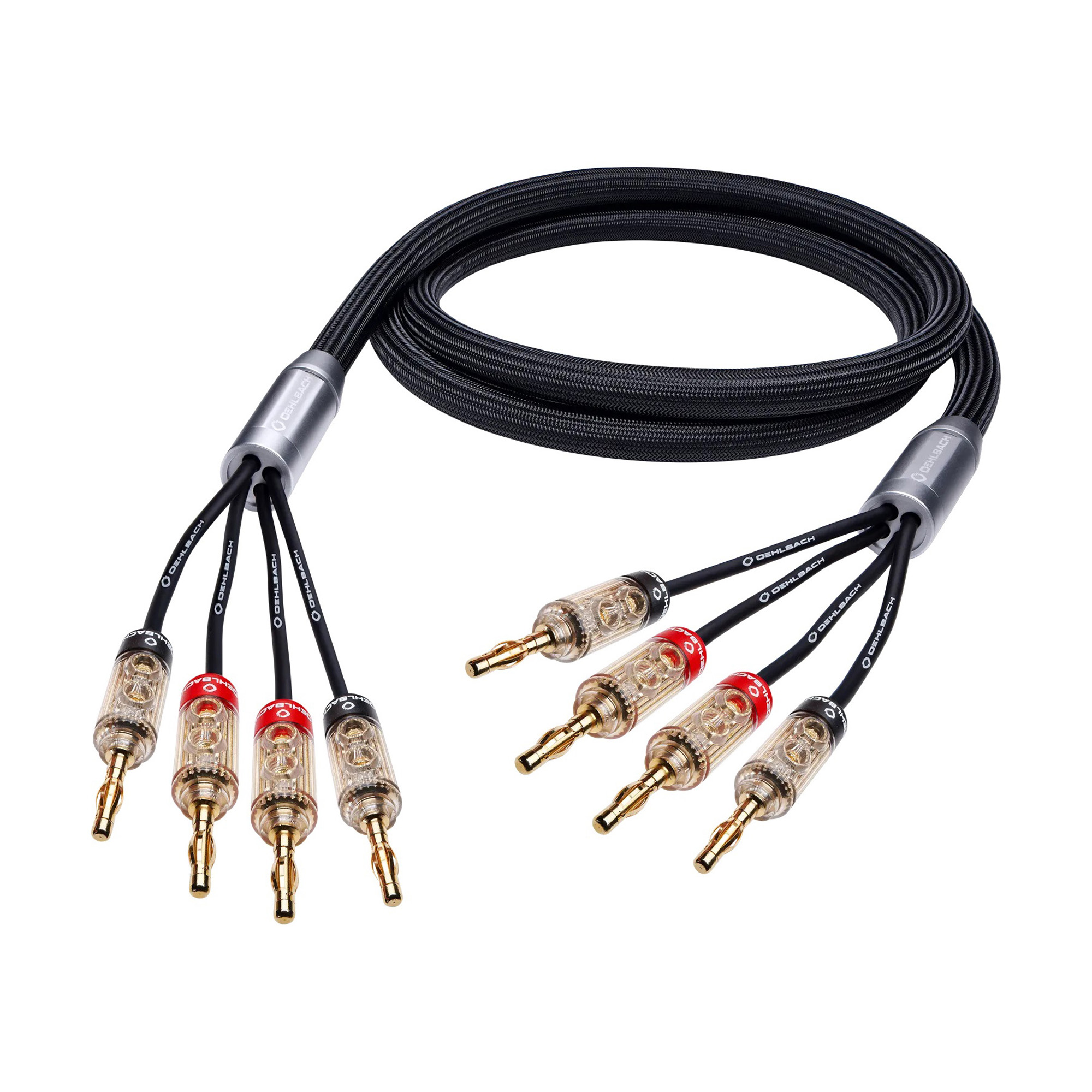 

Кабель Oehlbach, Черный, STATE OF THE ART XXL Fusion Four Cable Set Banana Bi_Amp 2x2m