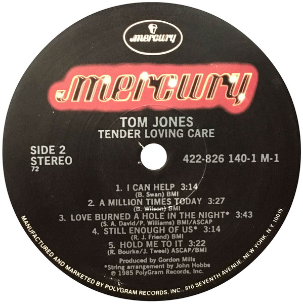 Виниловая пластинка Tom Jones - Tender Loving Care - рис.3