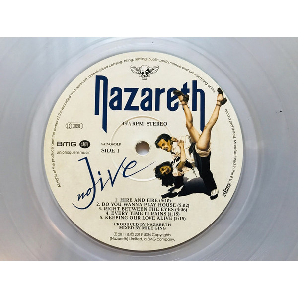 Виниловая пластинка Nazareth - No Jive - Clear LP (Clear) - рис.2