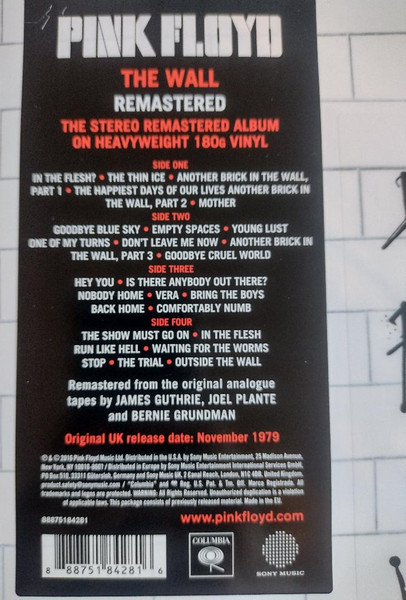 Виниловая пластинка Pink Floyd – The Wall - 2LP - рис.2