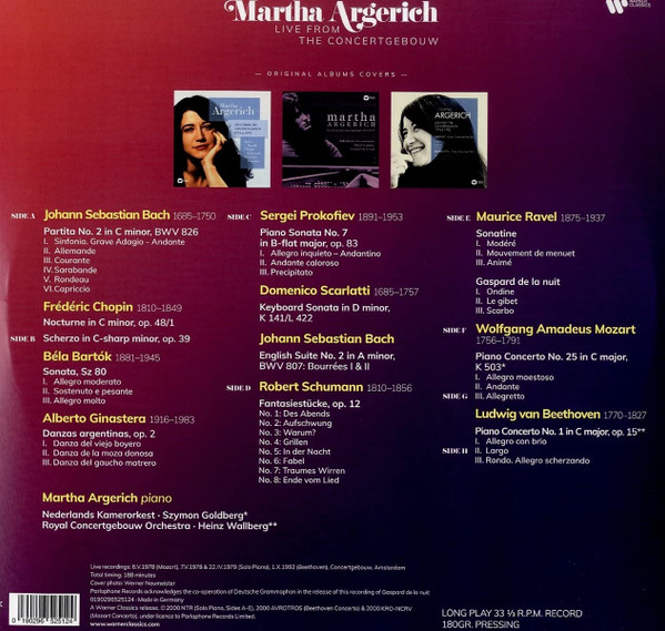 Виниловая пластинка Martha Argerich - Live From The Concertgebouw - LP - рис.1
