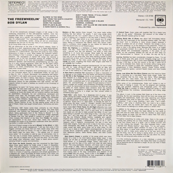 Виниловая пластинка Bob Dylan - The Freewheelin' Bob Dylan - рис.2