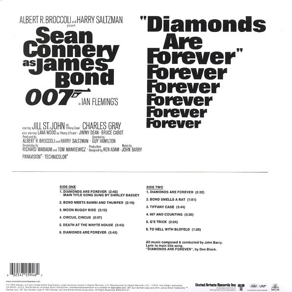 Виниловая пластинка John Barry OST Diamonds Are Forever LP - рис.1