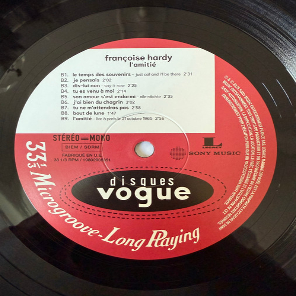 Пластинка Franсoise Hardy - Lamitie LP - рис.7