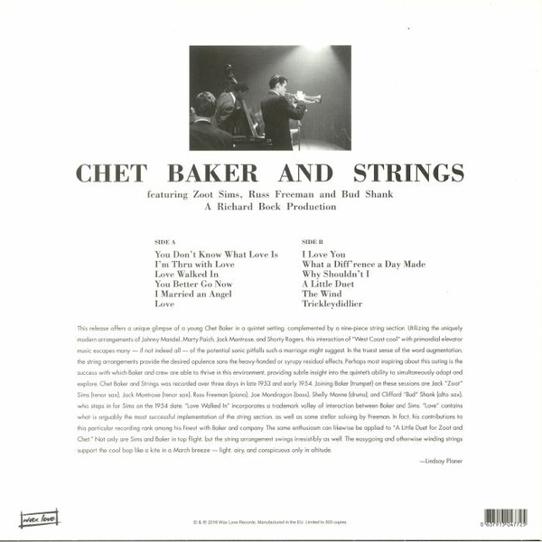 Виниловая пластинка Chet Baker - Chet Baker & Strings - рис.1