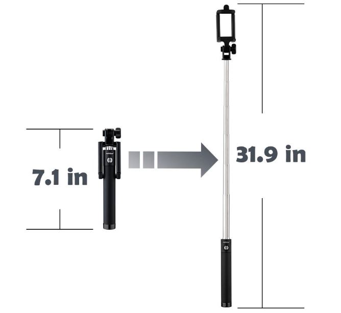 Монопод Mpow iSnap X MBT8B Black Bluetooth - рис.1