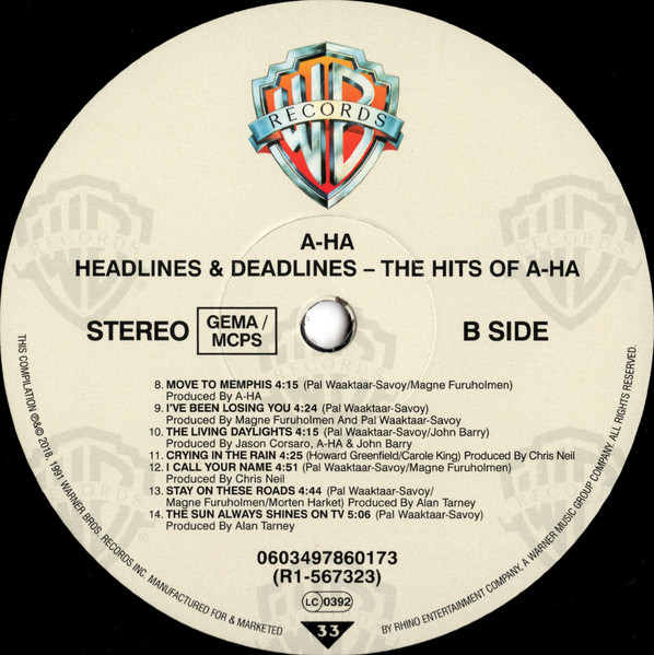 Виниловая пластинка a-ha - Headlines And Deadlines - The Hits Of a-ha - LP - рис.4