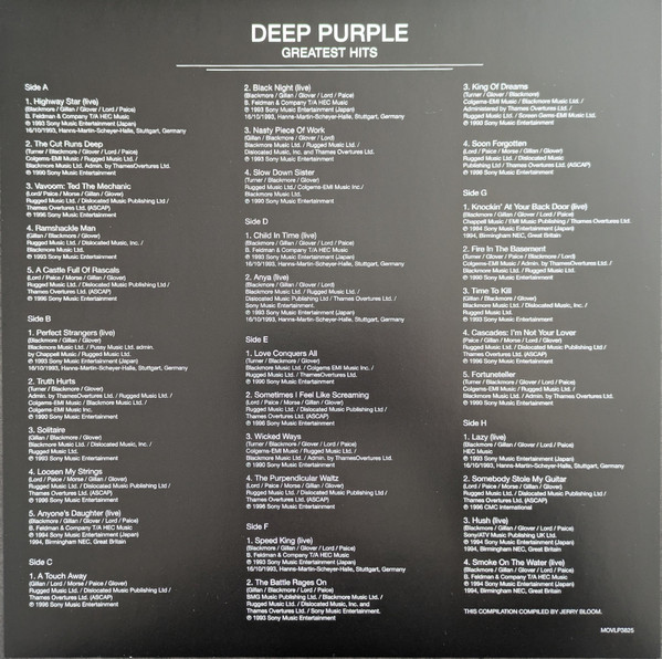 Виниловая пластинка Deep Purple – Greatest Hits - Purple 4LP - рис.1