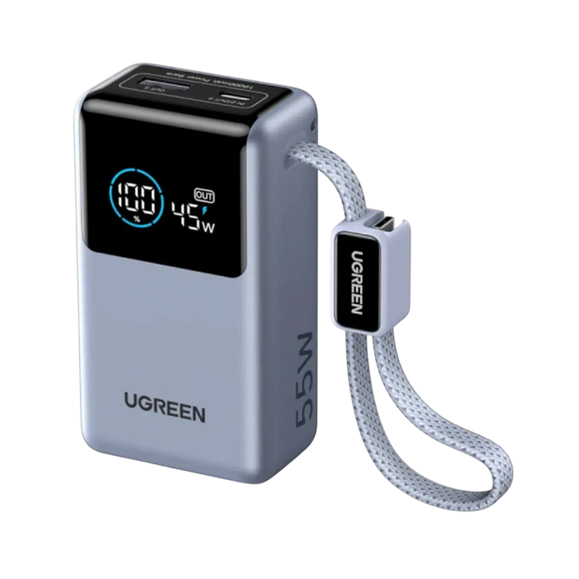 

Портативный аккумулятор Ugreen, Серый, PB727 10000mAh 55W Grey Cosmos