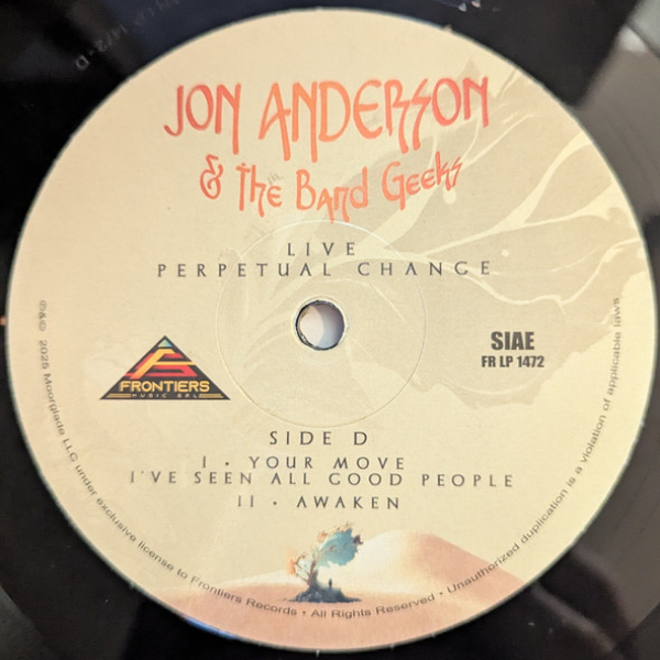 Виниловая пластинка Jon Anderson & The Band Geeks – Live - Perpetual Change - 3LP - рис.5