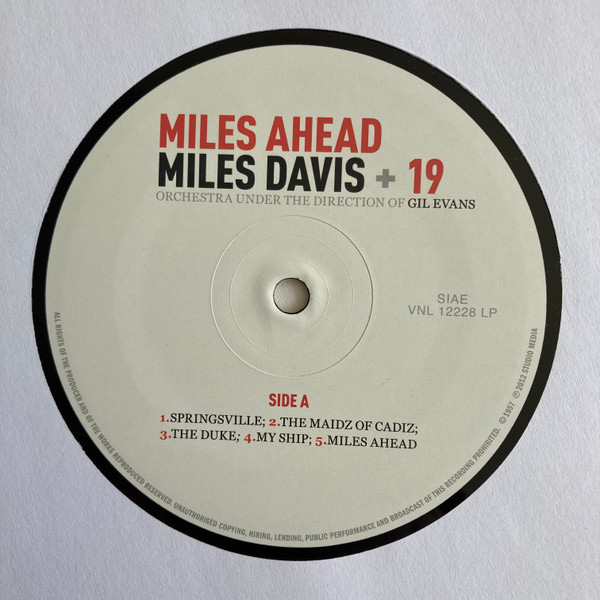 Виниловая пластинка Miles Davis + 19 – Miles Ahead LP Clear - рис.2