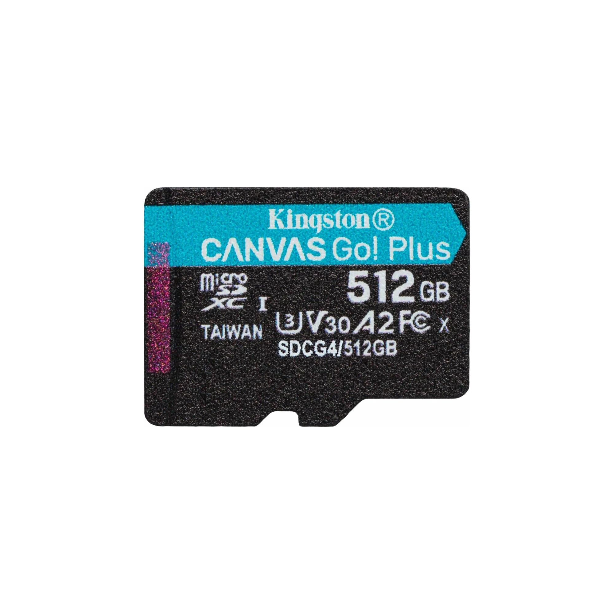 

Карта памяти Kingston, Черный, Canvas Go Plus G4 microSDXC 512G Black