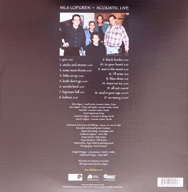 Виниловая пластинка NILS LOFGREN ACOUSTIC LIVE LP - рис.2