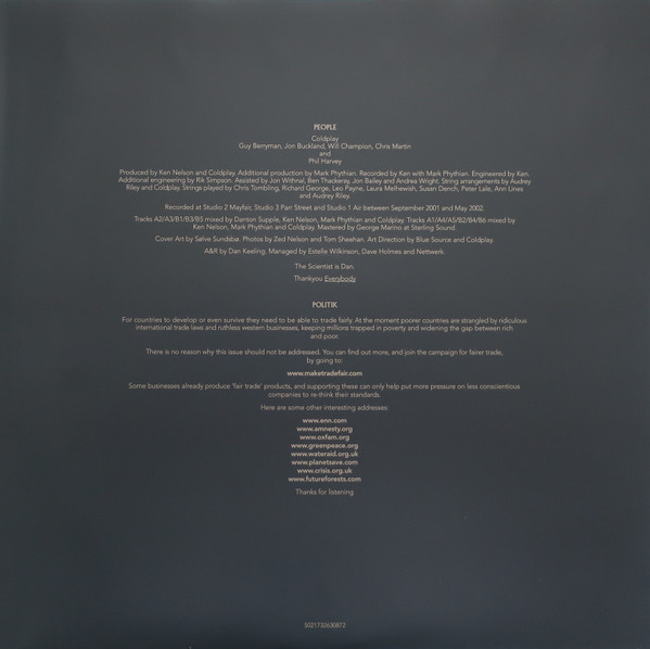 Виниловая пластинка Coldplay – A Rush Of Blood To The Head (Clear Eco) LP - рис.3