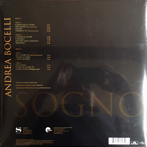 Виниловая пластинка Andrea Bocelli - Sogno - рис.2