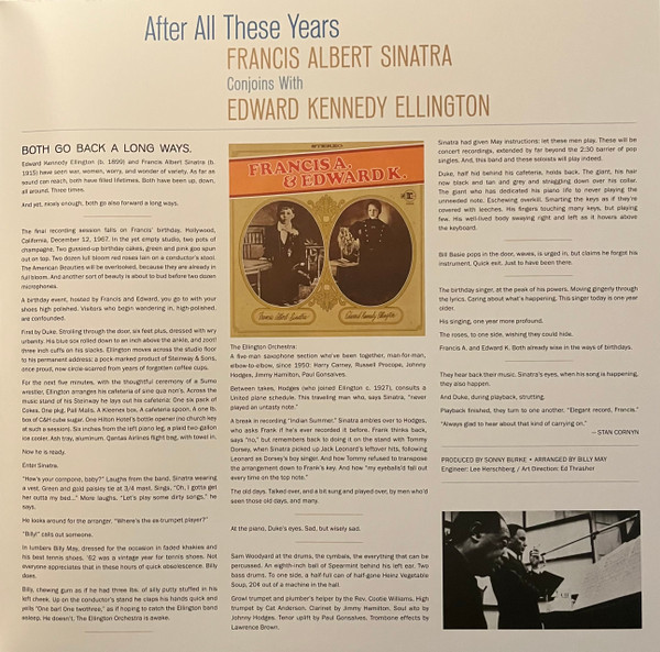 Пластинка Frank Sinatra & Count Basie & Duke Ellington – The Giants Of Jazz 2LP - рис.2