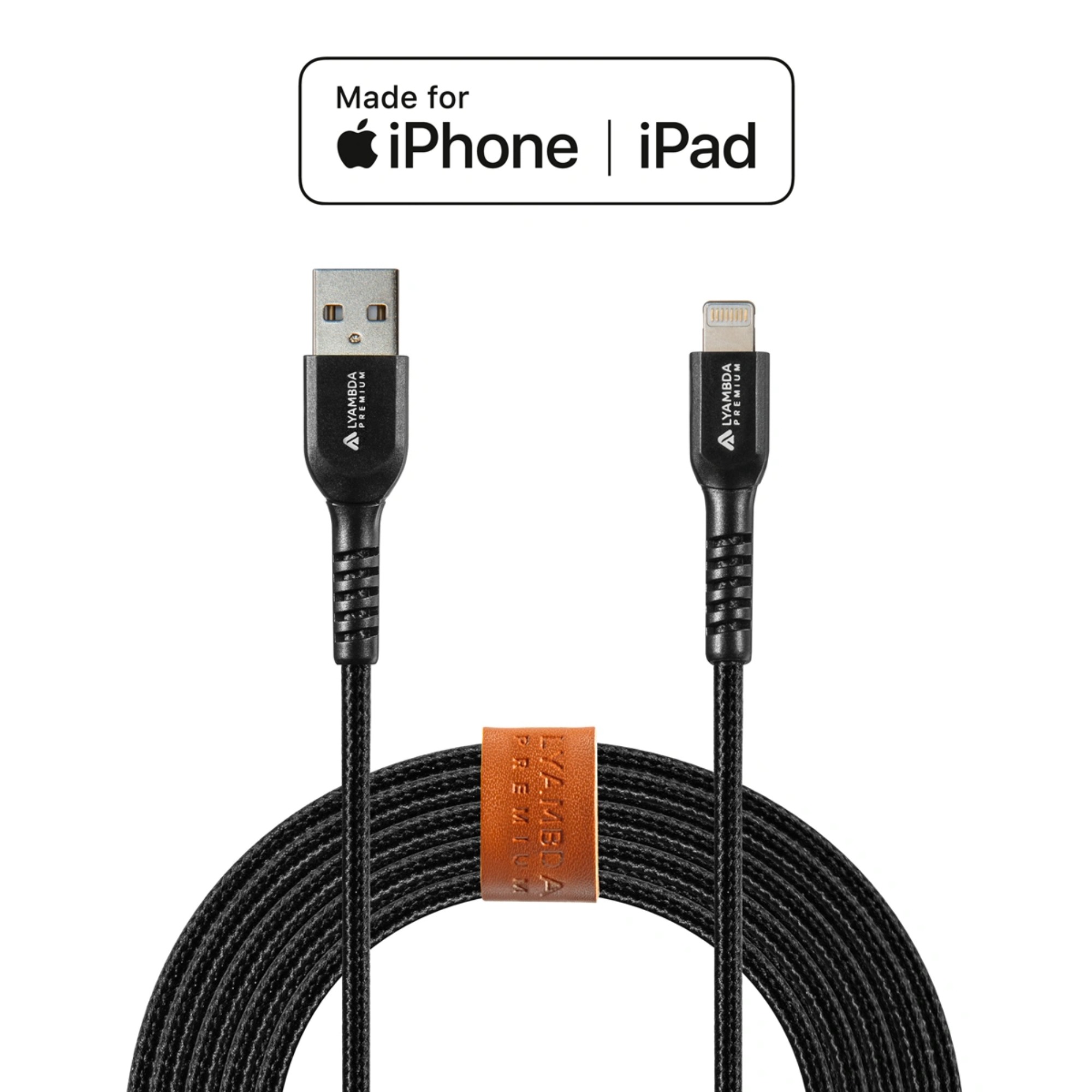 

Кабель Lyambda, Черный, LALm25 USB Type-A/Lightning Black