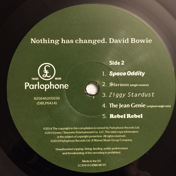 Виниловая пластинка David Bowie - Nothing Has Changed (The Very Best Of Bowie) - рис.3