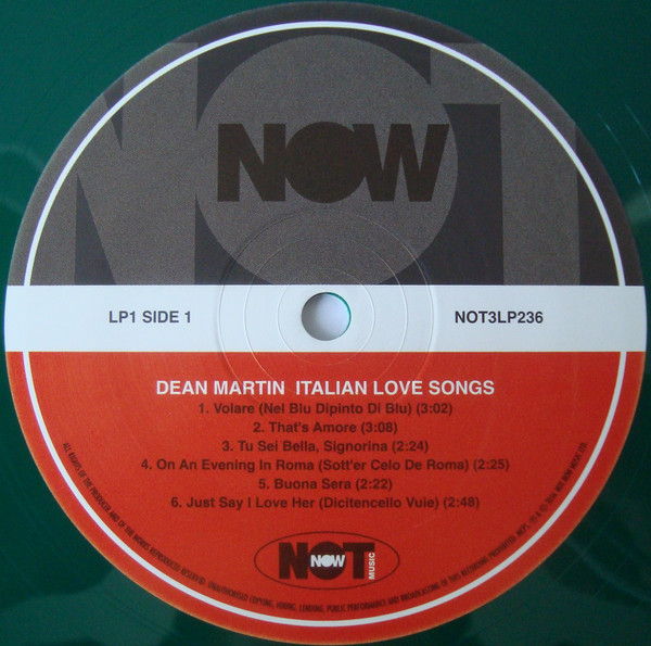 Виниловая пластинка Dean Martin - Italian Love Songs LP - рис.2
