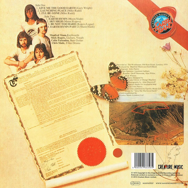 Виниловая пластинка Manfred Mann's Earth Band – The Good Earth LP - рис.1