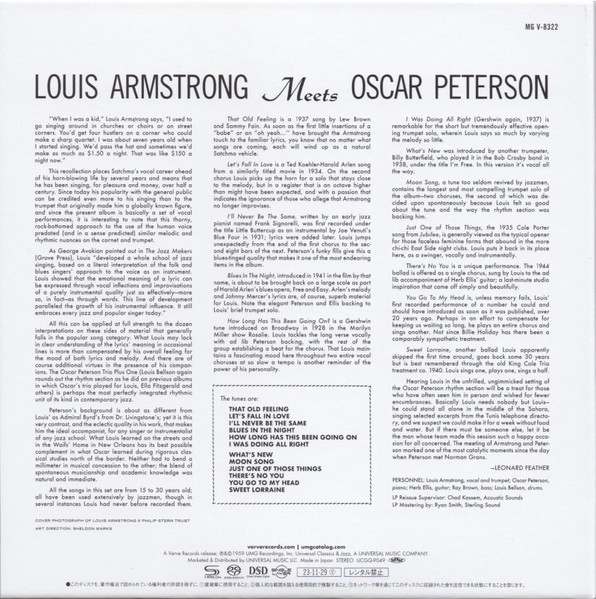 CD-диск Louis Armstrong, Oscar Peterson – Louis Armstrong Meets Oscar Peterson - SACD - рис.1