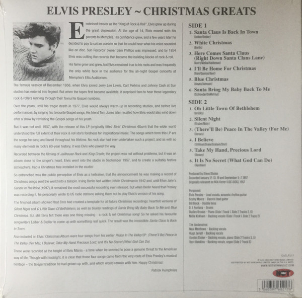Виниловая пластинка Elvis - Christmas Greats LP - рис.1